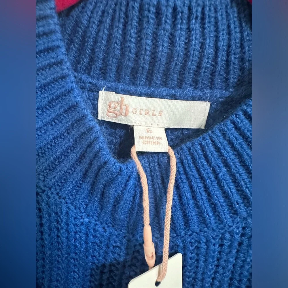 GB Girls Blue Knit Sweater NWT - Picture 5 of 5
